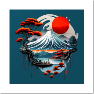 Mount Fuji Japanese Landscape Posters and Art